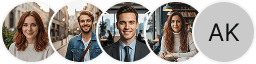 Varios avatares de perfiles de inversores en la sección de reseñas de trading de Profitido Fudrevo